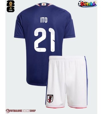 Japonsko Hiroki Ito #21 Domácí dres komplet pro Děti MS 2026 Krátkým Rukávem (+ Krátké kalhoty)